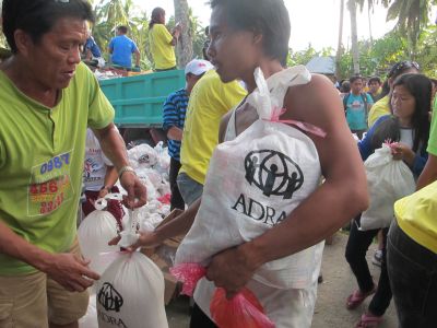 The Adventist Development and Relief Agency in the Philippines respond to calamity stricken areas and give relief goods to survivors similar to this operation which took place in the central Philippine island of Bohol, the epicenter of of the 7.2 magnitude earthquake on October 15. (photo by Moises Musico)